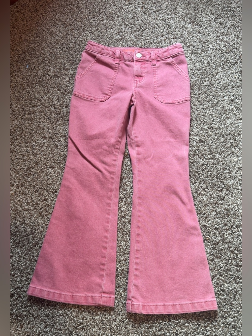 7 Cat and Jack pink flare jeans